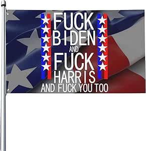 Amazon Fuck Joe Biden And Fuck Kamala Harris Flag 3x5 Ft Outdoor