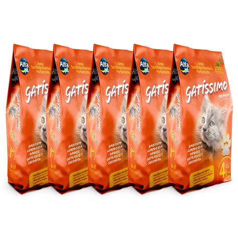 Areia Higiênica para Gatos Kets Gatíssimo FARDO 5 Unidades de 4kg