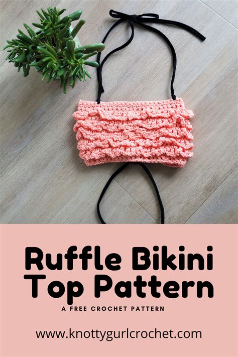 Ruffle Bikini Top FREE Crochet Pattern Knotty Gurl Crochet