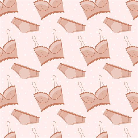 Set Of Women Sexy Underwear Cartoon Feminine Bra And Panties Two Piece Bikini Swimsuit Vector