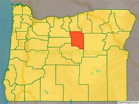 Map of Wheeler County, Oregon - Thong Thai Real
