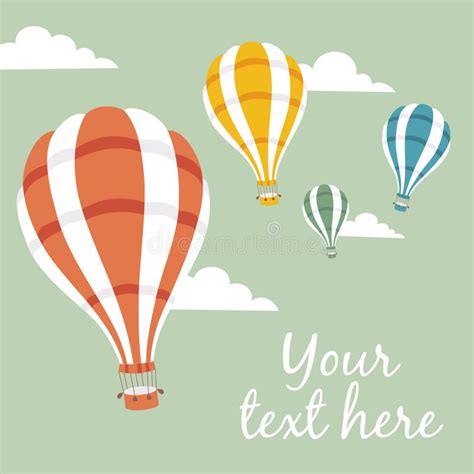 Baby Blue Hot Air Balloon Stock Illustrations Baby Blue Hot Air