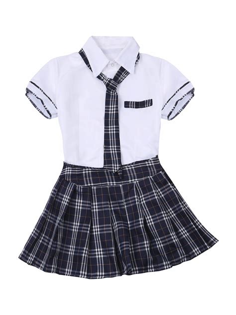 Sexy Women School Girl Uniform Outfit Fancy Dress Lingerie Cosplay Costume EBay
