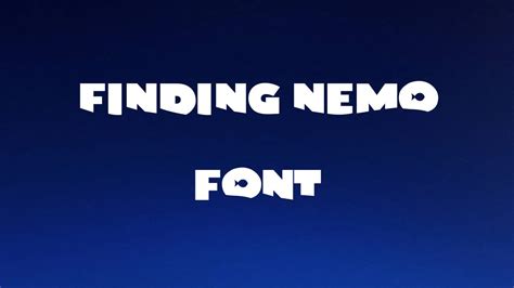 Finding Nemo Font Download