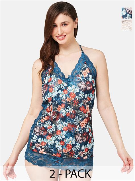 Buy Secrets By Zerokaata Pack Of Printed Satin Nightwear Baby Doll Lingerie Baby Dolls For