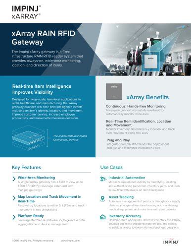 Impinj E710 E310 And E510 RAIN RFID Reader Chip Impinj PDF