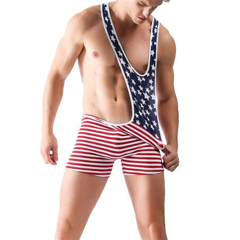 American Flag Gay Leotard Singlet Queerks