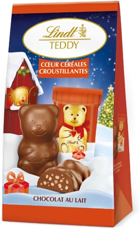 Lindt Sachet de mini moulages individuels fourrés TEDDY Chocolat au