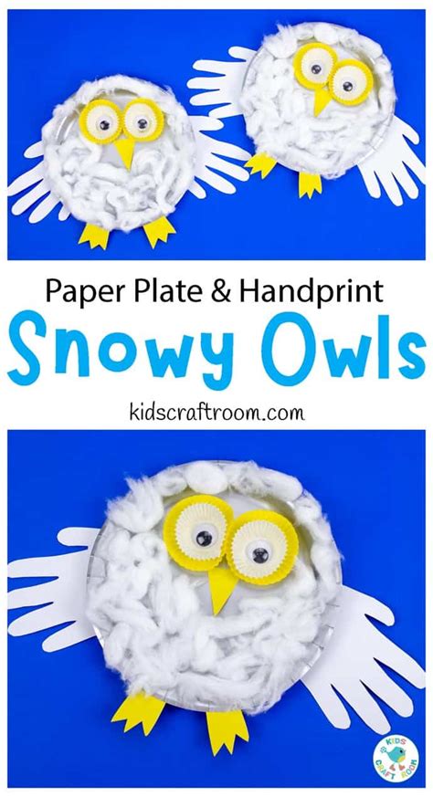 Paper Plate Snowy Owl Craft - Kids Craft Room