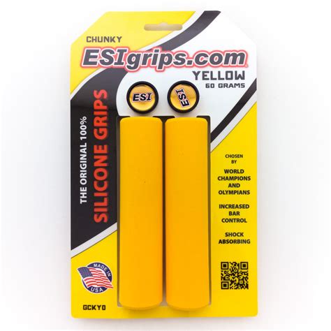 Грипсы ESI Chunky, 130 мм, силикон, Yellow на Velomotiv.ru