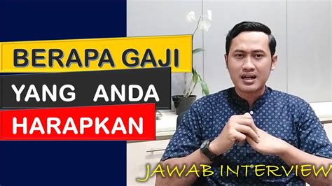 Jawaban Berapa Gaji Yang Anda Inginkan Syttochsott