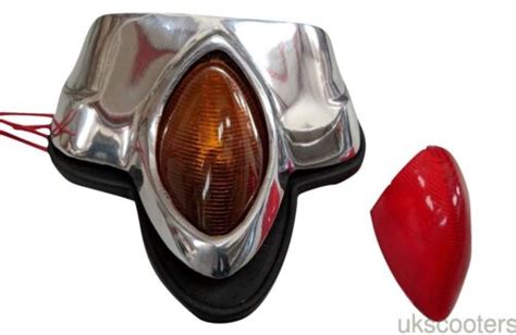 Ukscooters Vespa Rear Light Vbb Vba Gs Red And Amber Lens Backlight