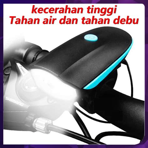 Jual High Brightness Speaker Lampu Sepeda Dengan Klakson Tahan Air Dan