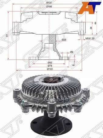 Купить Вискомуфта Toyota Hiace/Regiusace 2-3L 89- Sat арт. ST-16210 ...