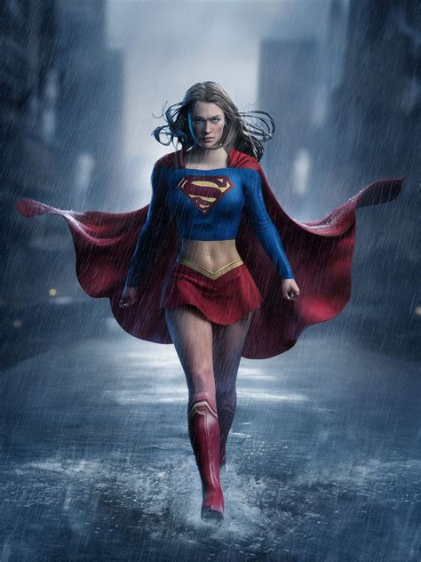 Supergirl Standing In The Rain 32 By Elodtrebor On Deviantart