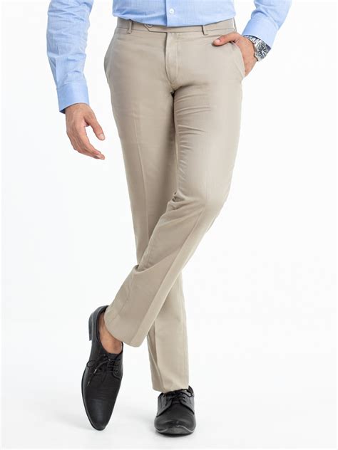 edenrobe Men's Light Beige Pant - EMBPF23-15250 – edenrobe Pakistan