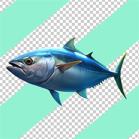 Premium Psd Tuna Fish Isolated On White