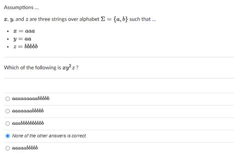 Solved X Y And Z Are Three Strings Over Alphabet Σ {a B}