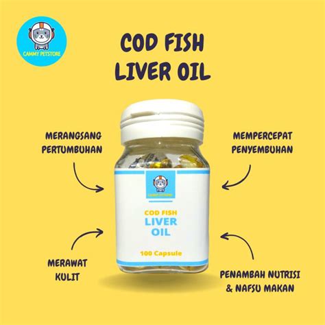 Jual Minyak Ikan Cod Liver Oil Vitamin Kucing Anjing Kapsul Di