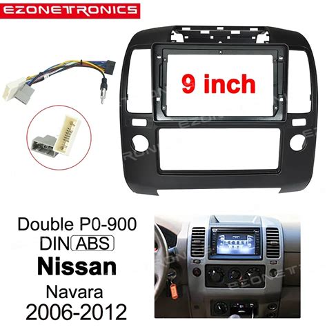 Car Radio Fascia Para Nissan Navara Double Din DVD Frame Painel