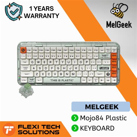 Flexi Tech Melgeek Mojo Plastic Transparent Fully Assembled Multi Mode Wireless Hot Swap