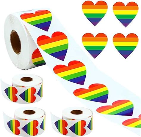 St Ck Gay Pride Sticker Gay Pride Aufkleber Progress Heart Aufkleber Regenbogenflaggen