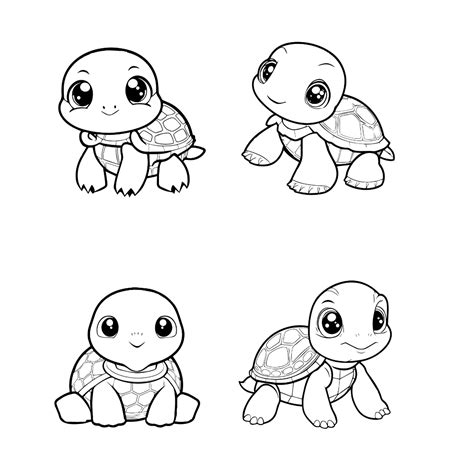 mom  baby turtle coloring pages