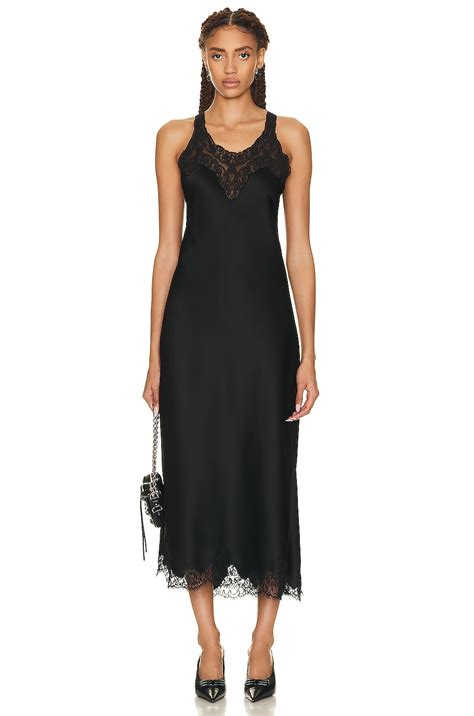 Balenciaga Lingerie Dress In Black FWRD