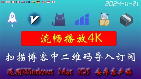 2024年11月21日全新4k节点部分节点支持解锁chatgpt，稳定4k，自建节点，最高8k，免费节点，节点分享，clash节点，v2ray