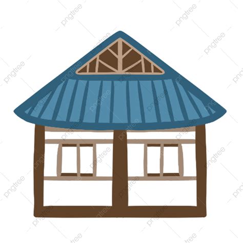 Building Roof Clipart Png Images Blue Roof Retro Building Building