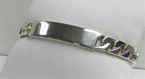 Tiffany Co Sterling Silver Men S Id Cuban Link Bracelet