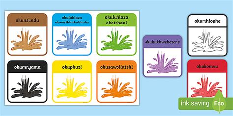 Colours In Zulu And Numbers In Zulu Twinkl