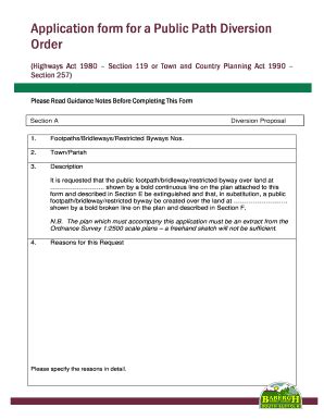 Fillable Online Babergh Gov Application Form For A Public Path