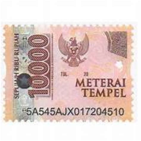 Materai 10000 Siplah