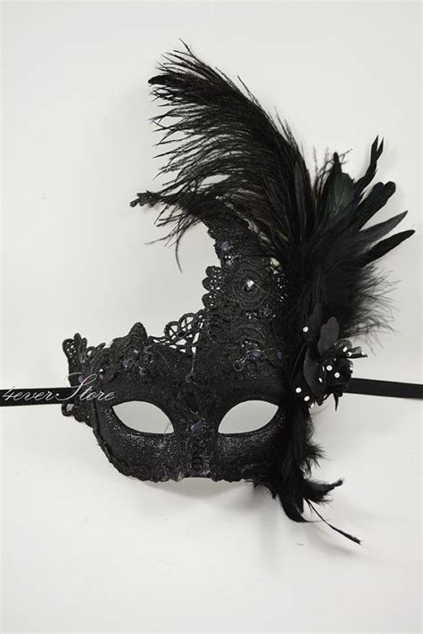 Womens Venetian Masquerade Mask Mask With Feathers Flowers On Etsy