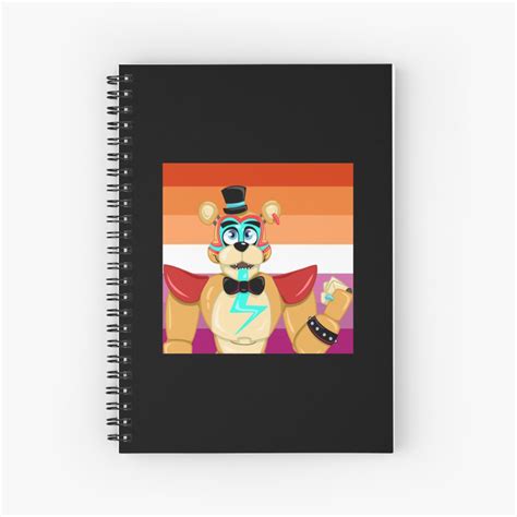 Fnaf Security Breach Glamrock Freddy Fazbear Lesbian Pride Halfbody Spiral Notebook By Izzyfp