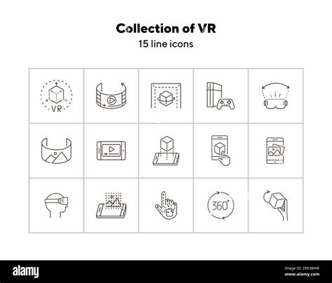 Collection Of Vr Icons Stock Vector Image And Art Alamy