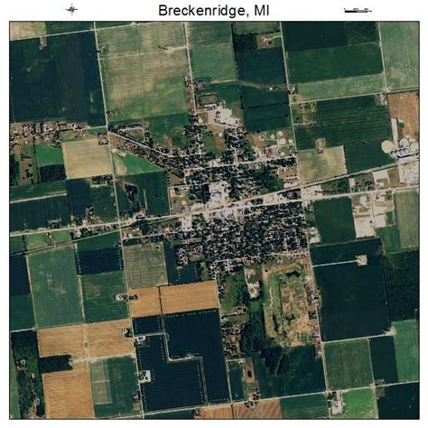 Aerial Photography Map Of Breckenridge Mi Michigan