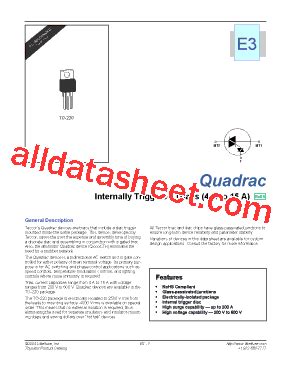 Q4015LT Datasheet(PDF) - Littelfuse