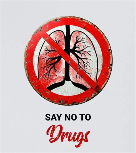 premium psd anti drug day sign    drugs