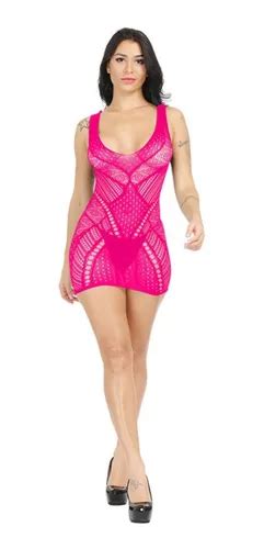 Lingerie Sexy Mini Vestido Arrast O Sensual Meia Corpo Rosa Mercadolivre