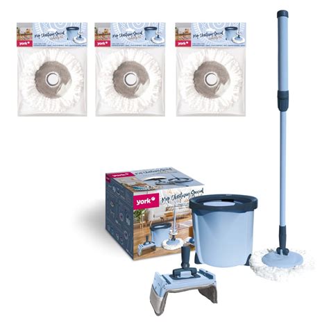 ZESTAW mop YORK obrotowy do mycia podłóg SPECIAL wymienne końcówki ...