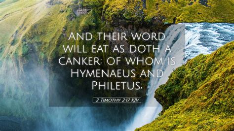 2 Timothy 217 Kjv Desktop Wallpaper And Their Word Will Eat As Doth