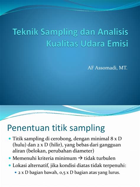 titik sampling emisi  cerobong