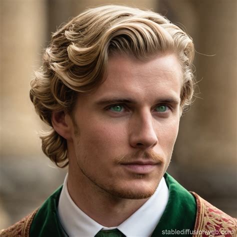 Medieval Handsome Man With Blond Hair Stable Diffusion Online
