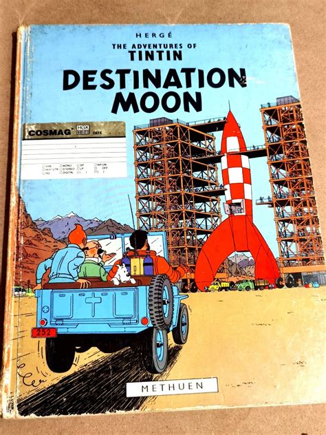 The Adventures Of Tintin Destination Moon Comic Book By Herge Hobbies