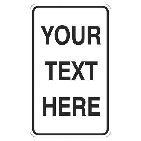 custom text sign portrait platinum safety signs