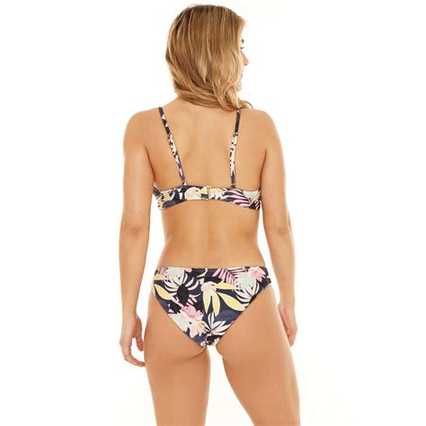 Ripley Traje De Ba O Bikini Mujer H O Wear Triangulo Fijo Flores Azul