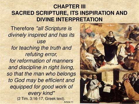 Ppt Chapter Iii Sacred Scripture Its Inspiration And Divine