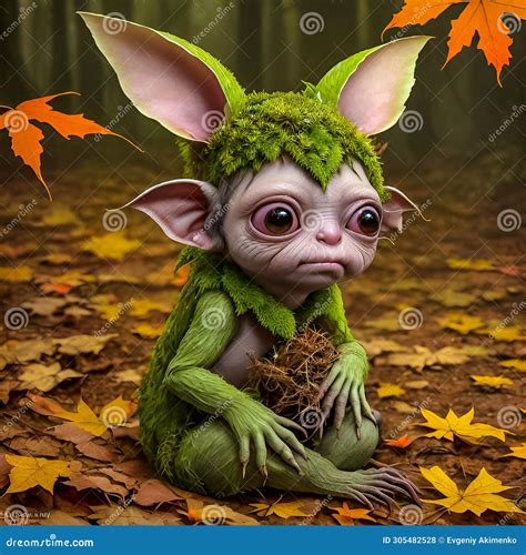 Sad, Upset, with Tear-stained Eyes, Strange, Unreal, Fantastic Creature